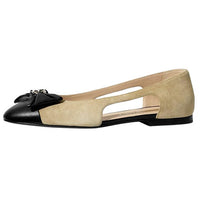 CHANEL Casual Single Shoes Women's Beige