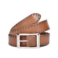 Brunello Cucinelli Leather Stitched Belt