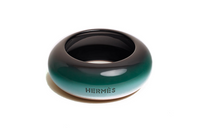 HERMES Lacquered Wood Bangles Women's Jasper