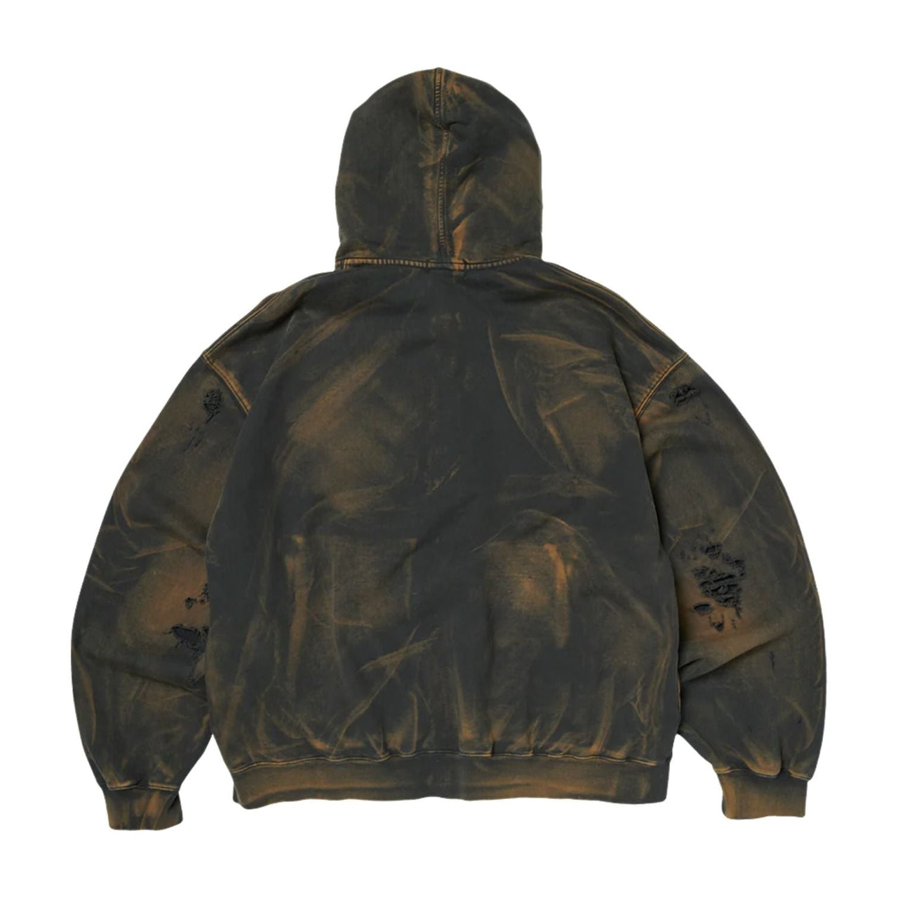 Thug Club Two Tone Washed Zip-Up Hoodie 'Rust Black' TC26SS0403