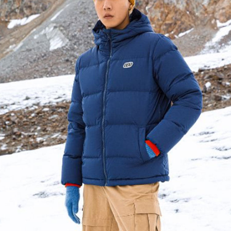 Skechers Solid Color Sports Casual Hooded Down Jacket 'Multi-Color' L420M146