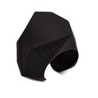 SAINT LAURENT Bamboo Brass Bangles Women's Black