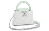 LOUIS VUITTON Capucines Cow Leather Capusin Shoulder Crossbody Handbag Mini Women's White