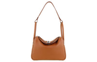 HERMES Lindy Taurillon Clemence Cow Leather Handbag, Shoulder Bag Women's