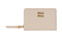 MIU MIU Leather Wallet Small Size Women's White