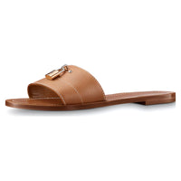LOUIS VUITTON Lock It Slide Slippers Women's Brown