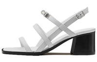HERMES Eve 60 Roman Sandals Women's White