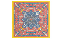 HERMES Shawls Women's Bright Yellow/Dark Pink/Blue