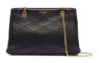 SAINT LAURENT Leather Portable Crossbody Bag Shoulder Bag Women's Black