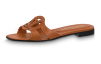 LOUIS VUITTON Isola Abrasion-Resistant Slide Slippers Women's Brown