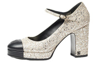 CHANEL Chunky Heel High Heels Women's Black