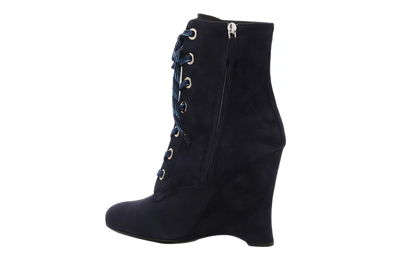 PRADA Ankle Boots Women's Black/Blue