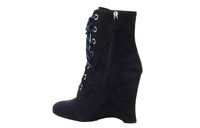 PRADA Ankle Boots Women's Black/Blue
