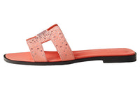 HERMES Oran Stylish Sandals Women's Light Pink