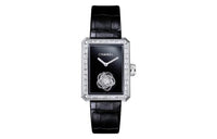 CHANEL CHANEL PREMIERE Wrist Watch Manual Mechanical Movement Genuine Leather Strap Black Dial Women's