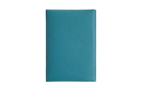 HERMES Calvi Duo Epsom Calfskin Card Holder Mini Women's New Denim Blue