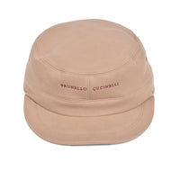 Brunello Cucinelli Flat-Top Leather-Strap Hat