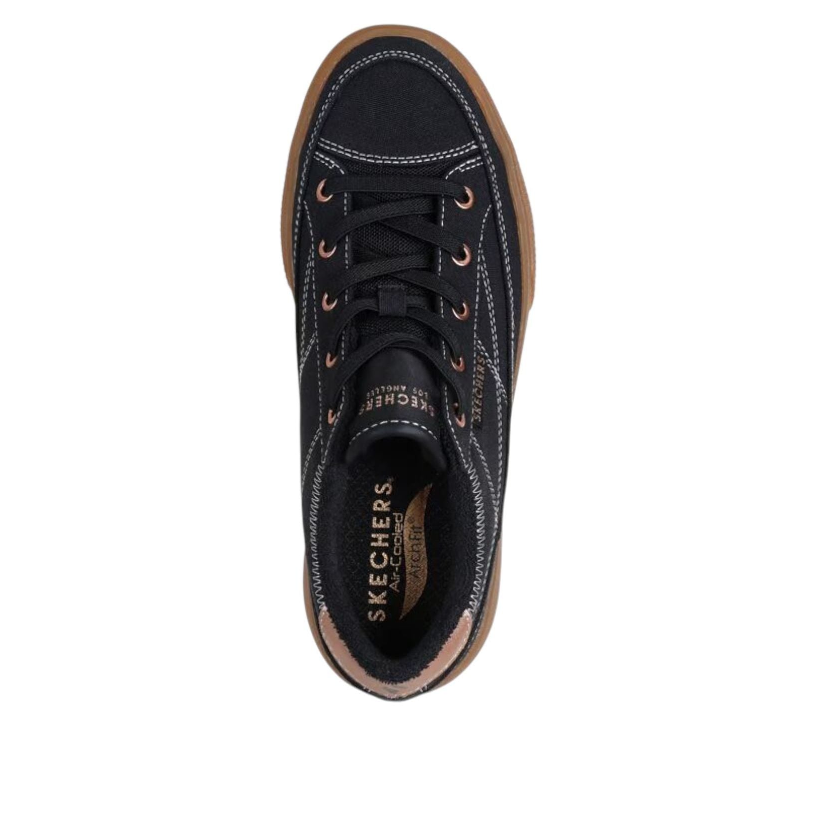 (WMNS) Skechers Arch Fit Gallery Pretty Palette 'Black' 190223-BLK