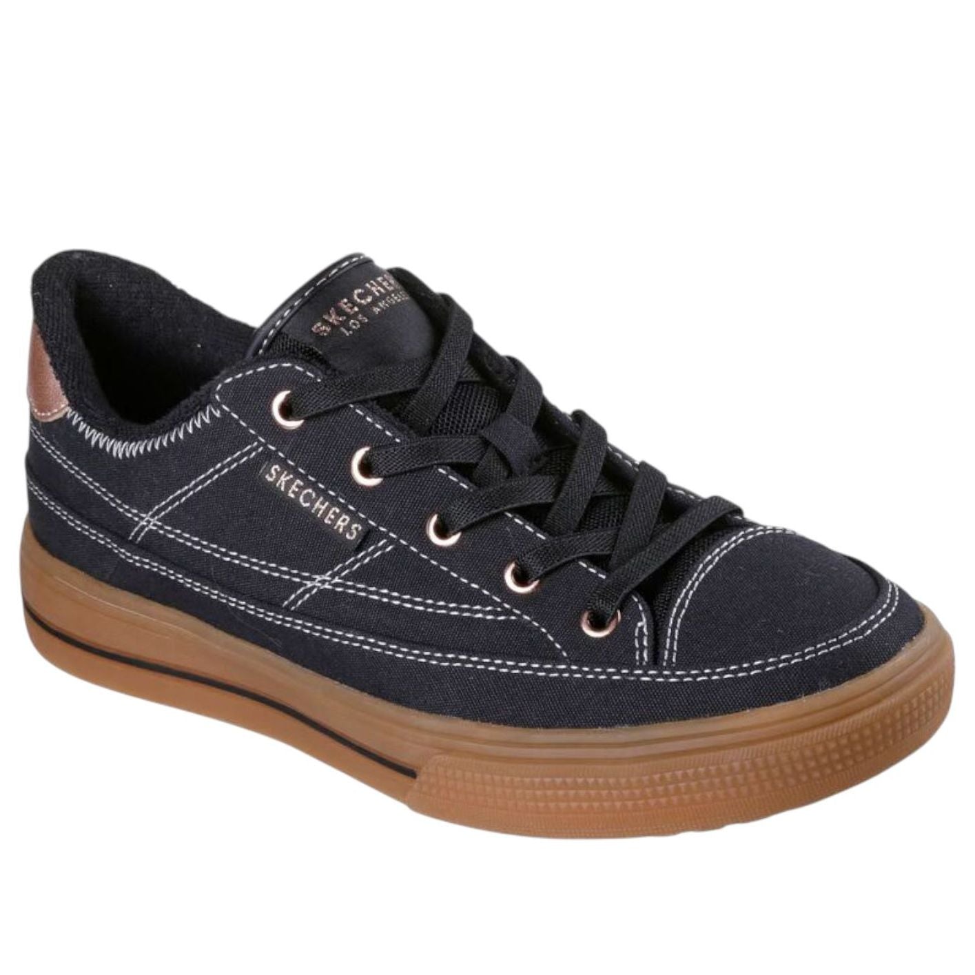 (WMNS) Skechers Arch Fit Gallery Pretty Palette 'Black' 190223-BLK