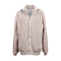 Brunello Cucinelli Ribbed-Knit Hooded Jacket
