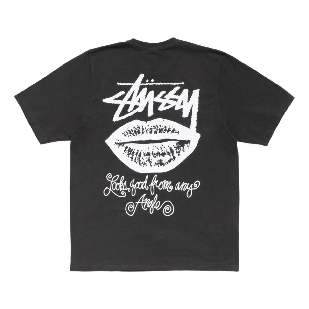 Stussy Any Angle T-Shirt Pigment Dyed 'Faded Black' 1905196-FADE