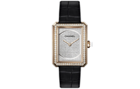 CHANEL BOY · FRIEND Collection Wrist Watch Quartz Movement Crocodile Leather Strap White Dial Women's
