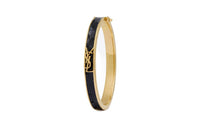 SAINT LAURENT Logo plaque Bangle Bracelet