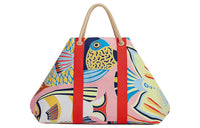 HERMES Cotton Beach Bag Shoulder Bag Crossbody Bag Handbag Regular Women's Multicolor