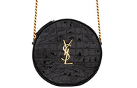 SAINT LAURENT Patent Leather Camera Bag, Shoulder Bag Regular Women's Black