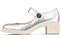 DIOR D-Doll Block Heel High Heels Women's Silver