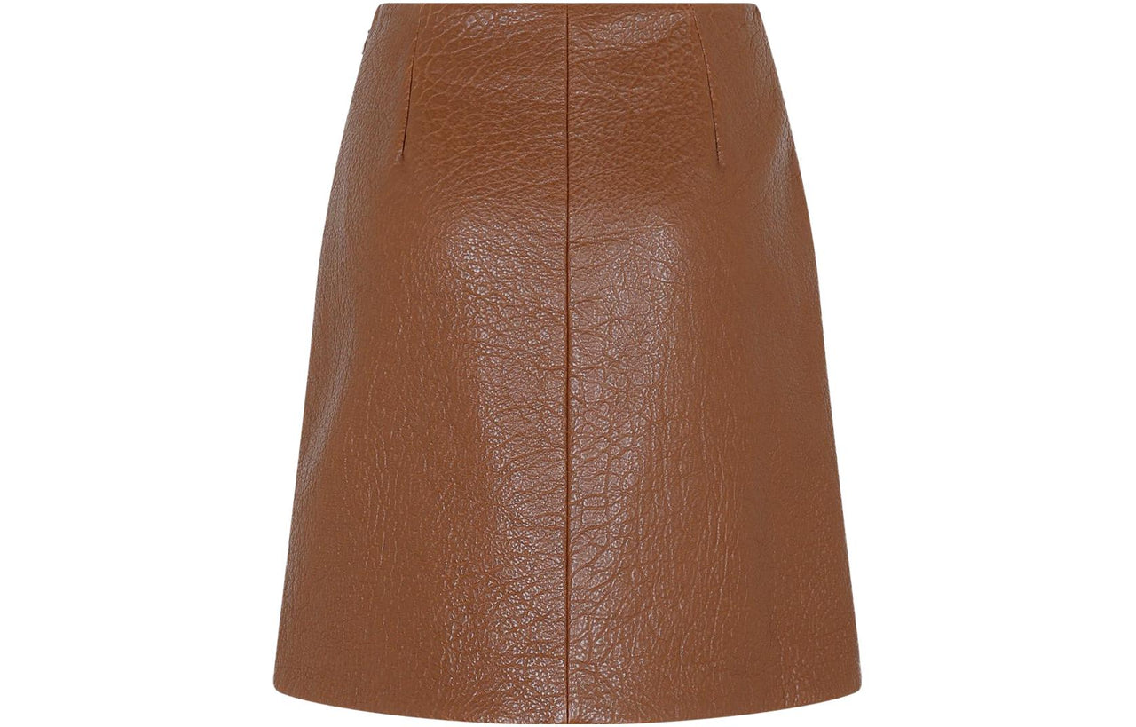 PRADA A line Leather Skirt