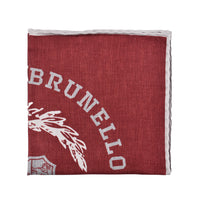 Brunello Cucinelli Logo-Print Silk Scarf