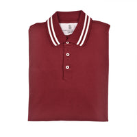 Brunello Cucinelli Striped-Trim Polo Shirt
