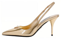PRADA Slim Heel High Heels Women's Gold