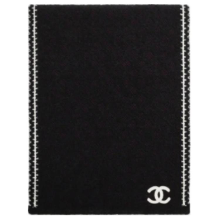 CHANEL - Knit Scarves Unisex Black