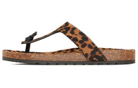 SAINT LAURENT Rubber Sole Flip Flops Women's Leopard