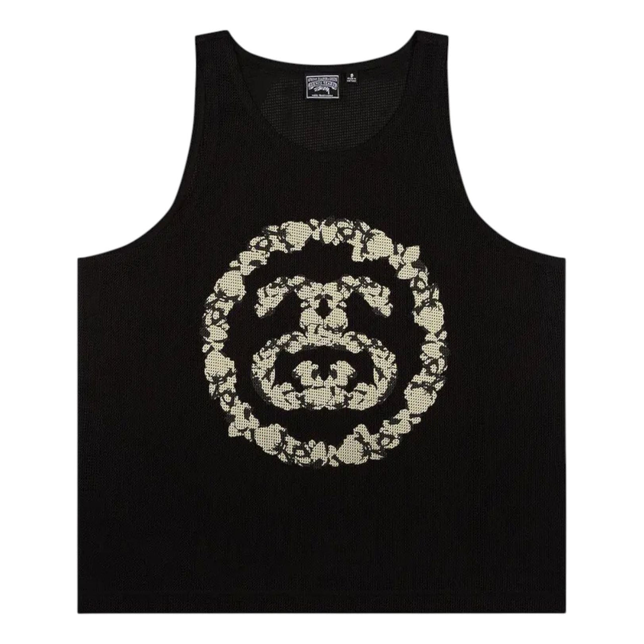 Denim Tears x Stussy Double S Wreath Gym Tank 'Black' 195292670571-BLAC