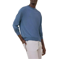 HERMES FW24 Cashmere Sweater Men's Blue