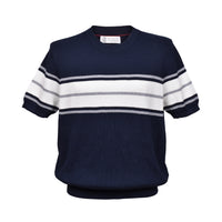 Brunello Cucinelli Short-Sleeve Striped Sweater