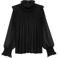 SAINT LAURENT Semi sheer Crepe Blouse