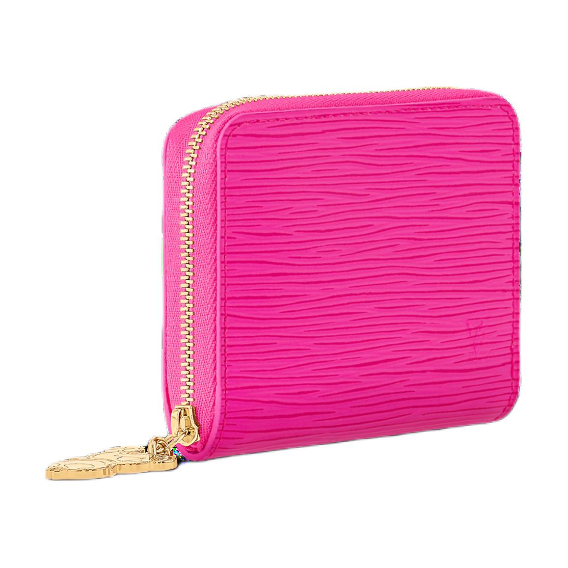 LOUIS VUITTON TM Zippy Coin Purse Collaboration Cow Leather Wallet Women's Pink