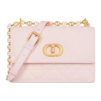 DIOR Denim Fabric Portable Crossbody Bag, Shoulder Bag Mini Women's Pink