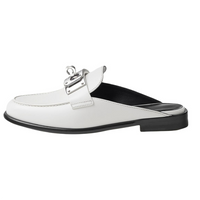 HERMES Wrap-toe Slippers Women's White
