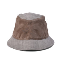 Brunello Cucinelli Suede-Panel Linen Hat