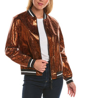 Brunello Cucinelli Metallic-Effect Bomber Jacket