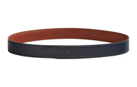 HERMES Leather Belts Women's Marine Blue/Ochre Red