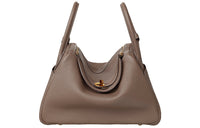 HERMES Lindy Clemence Bullock Leather One Shoulder Handbag Regular Women's 18 Etoupe Elephant Gray