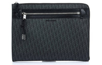DIOR Calfskin Handbags Clutches Men's Gray