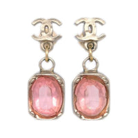 CHANEL Pre-Owned 2007 CC Rhinestone Pendant Earrings