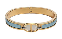 HERMES Enamel Bangles Women's Gold
